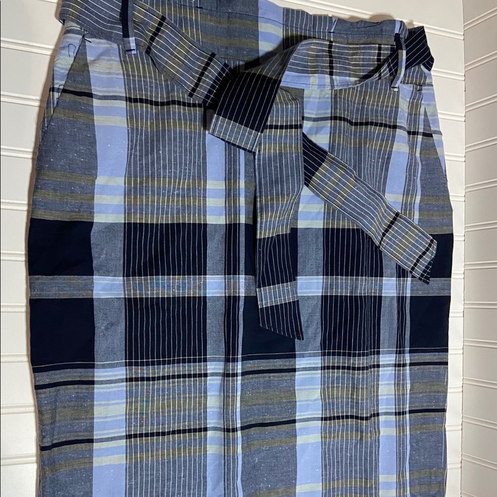 Ann Taylor Cotton Plaid Skirt